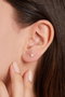 Heliophilia Silver Pendientes de Plata Esterlina 925 Color Oro